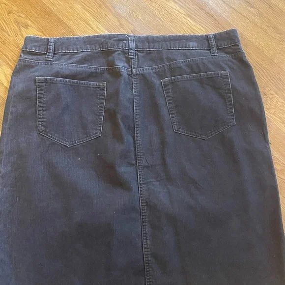 Corduroy Brown Skirt - Picture 3 of 10